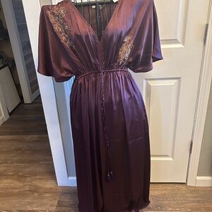 Purple Embroidered Dress